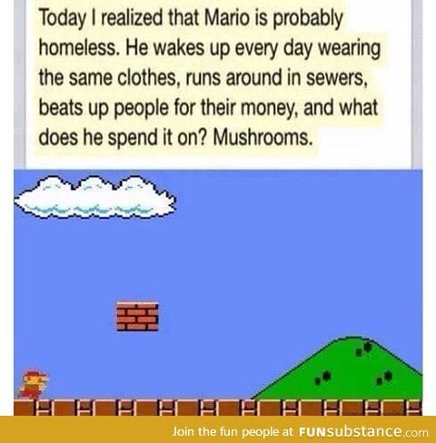 Poor Mario (get it)