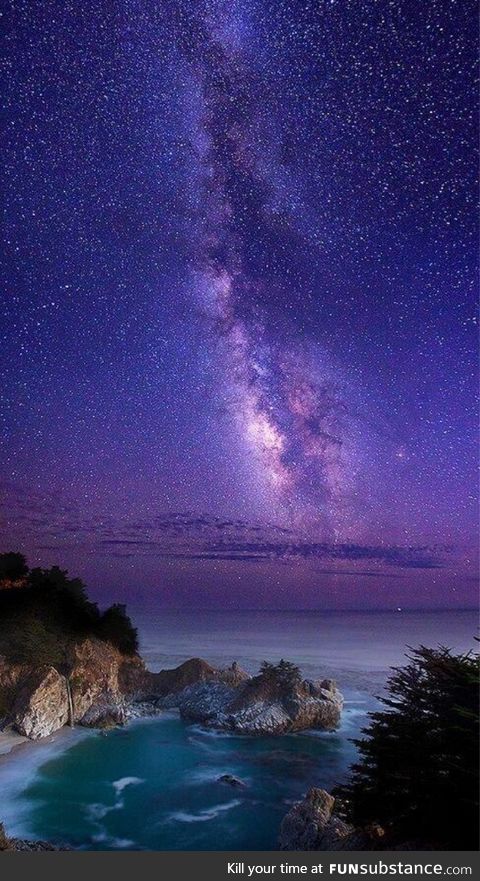Milky Way over Big Sur, California
