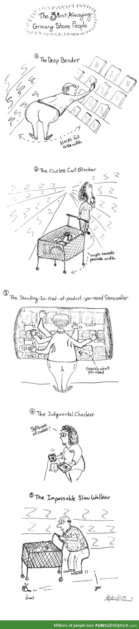 The 5 Most Annoying People At the Grocery Store by Stephanie Orma