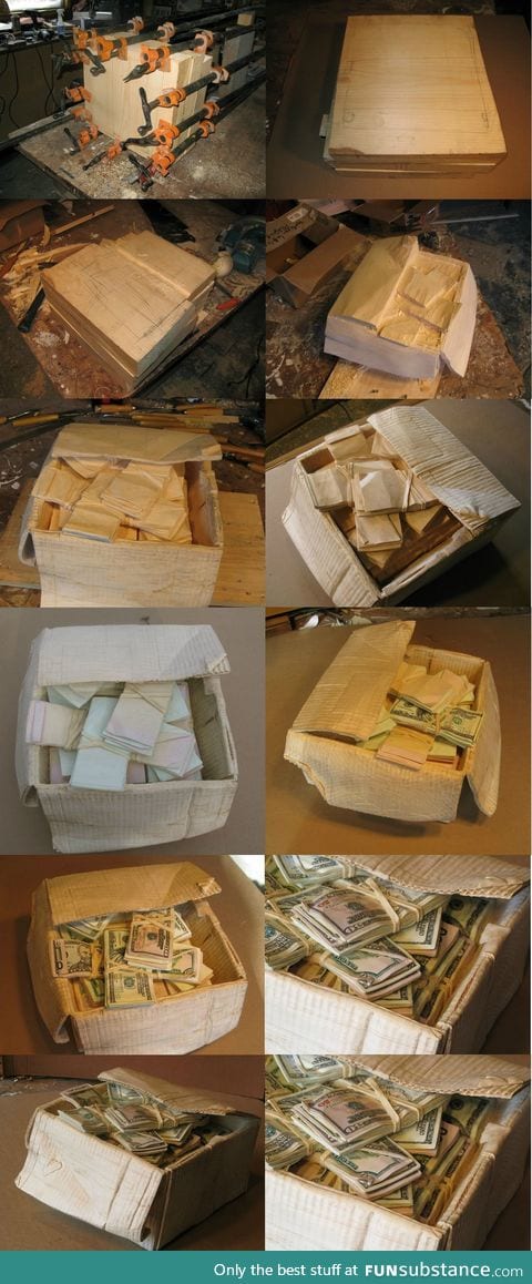 How artist Randall Rosenthal turns a block of wood into a box full of cash
