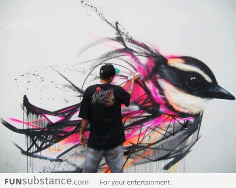 Awesome Bird Graffiti