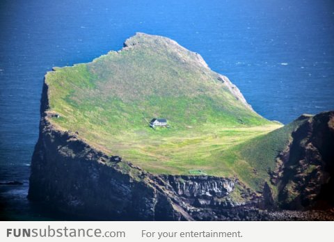 Imagine you live in this house, on this island, in Iceland
