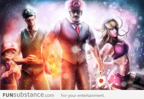 Awesome Mario Digital Art