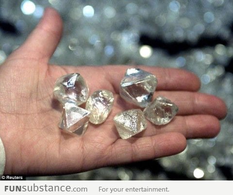 Some diamonds found in Popigai crater