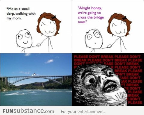 Every time I crossed a bridge when I was a kid