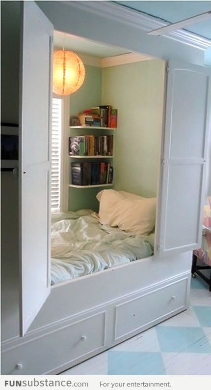 Bed in a closet