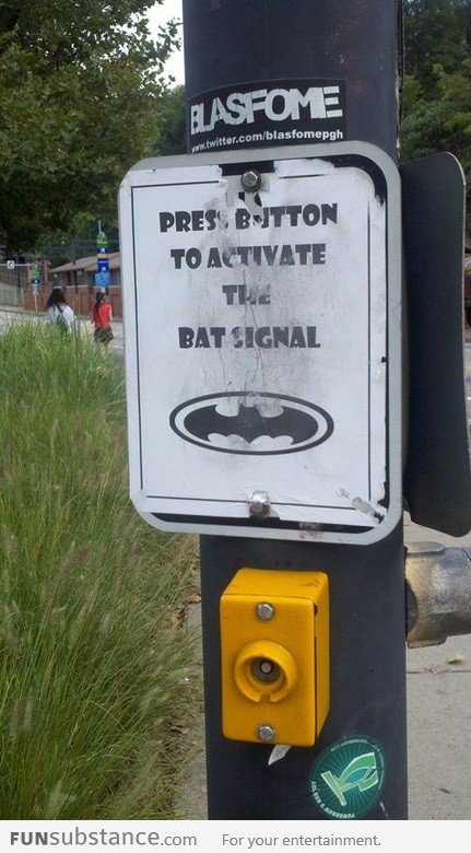 Press This B*tton To Activate Bat Signal