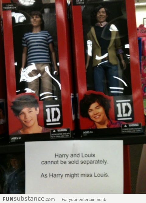 Harry and Louis cannot be sold separately