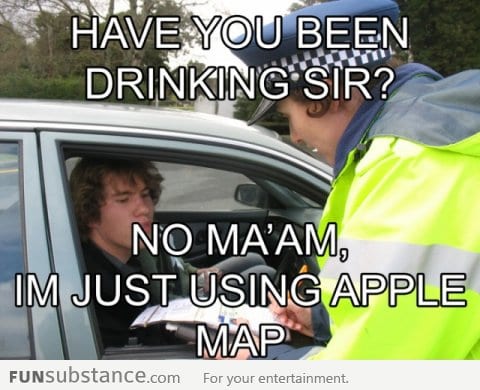 I was using Apple Map