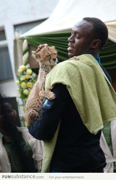 Usain Bolt and his practice partner