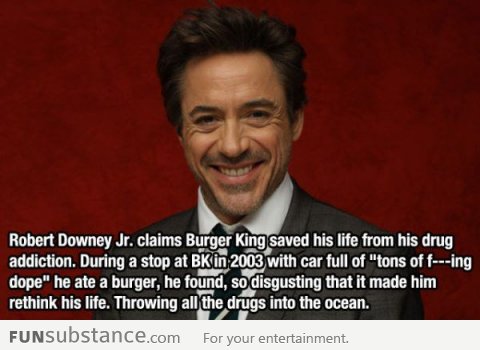 Burger King Saved Robert Downey Jr's Life