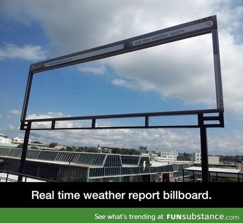 Real time weather billboard