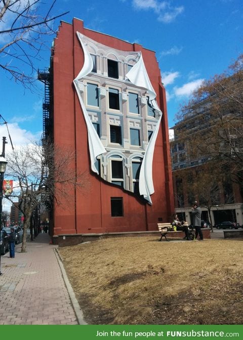 Pretty cool artwork on a building in Toronto