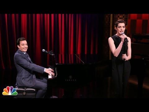 Jimmy Fallon and Anne Hathaway Sing Broadway Versions of Rap Songs