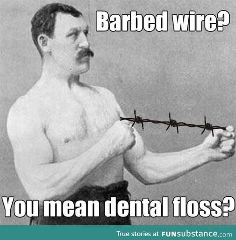 Manly dental floss