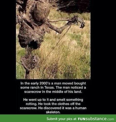 Human scarecrow