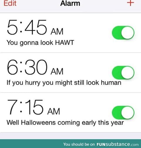 Morning alarm motivation