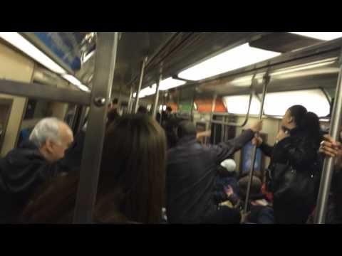 Rat in New York Subway! Love the man jumping.