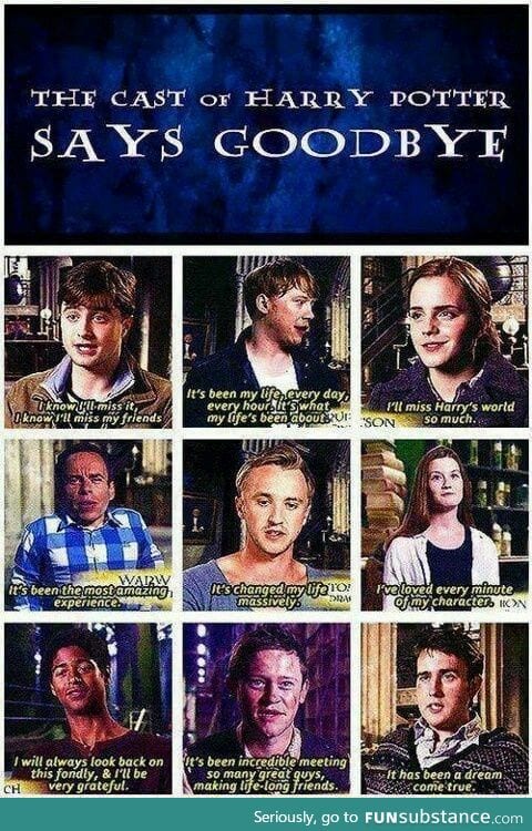 The Cast Of Harry Potter Says Goodbye....