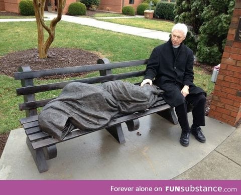 Statue Of A Homeless Jesus Startles A Wealthy Town...