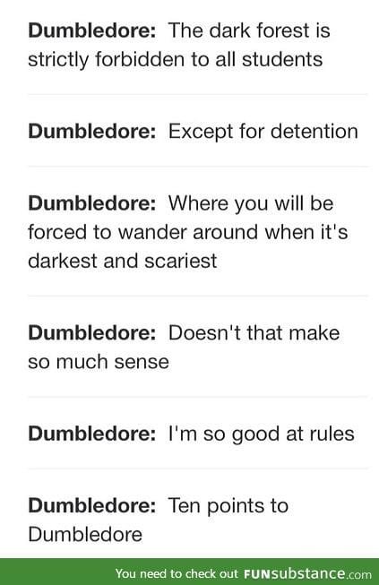 Ten points to Dumbledore