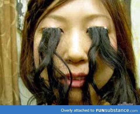 Commercial: "Don't you wish you had longer eyelashes?"  Me: *thinks of this*