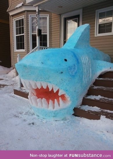The guy down the street makes the coolest snow sculptures