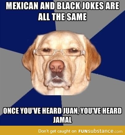 Racist dog, you!