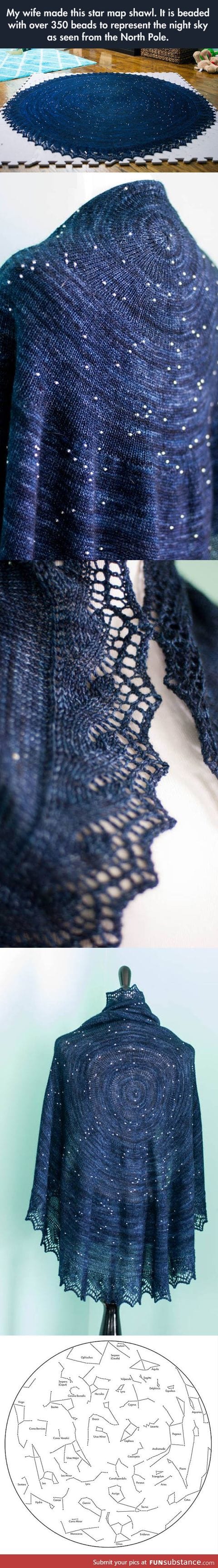 Star map shawl