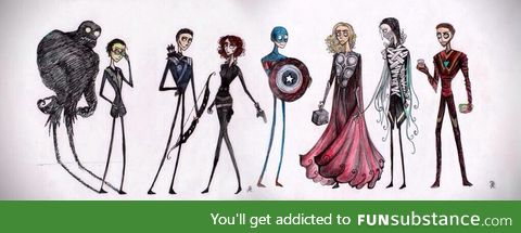 What happens when The Avengers and Tim Burton meet each other (My first post!)