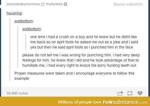 the perfect response to a douchebag prank