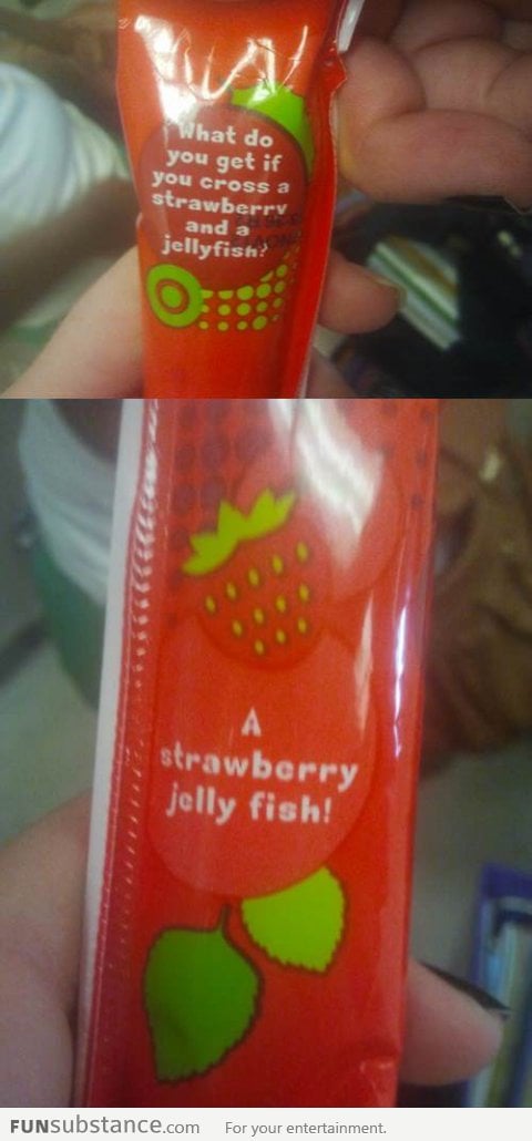 What do you get if you cross a strawberry and a jellyfish?