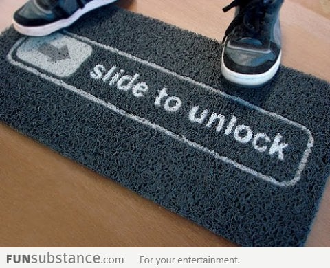 Slide to unlock carpet