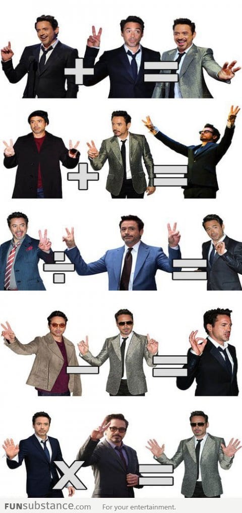 Robert Downey Jr teaches you math