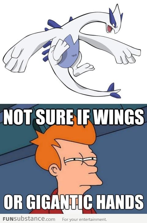 This crossed my mind when I first saw Lugia in Pokemon