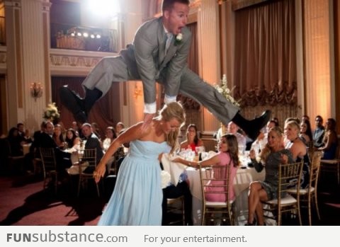 He tends to go a little over the top on his bride