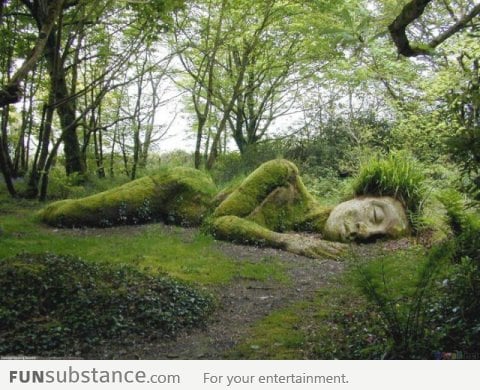 Sleeping Goddess at the Lost Gardens of Heligan, England