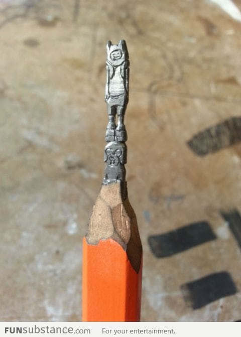 Fin and Jake Pencil carving