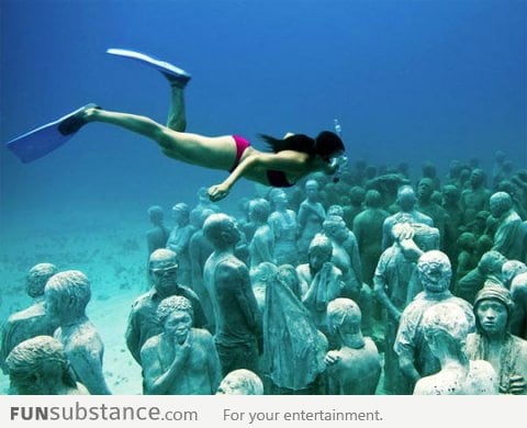 Underwater Museum in Cancun, Mexico