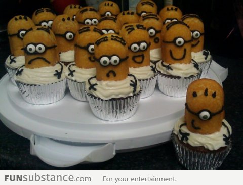 Homemade Despicable Me Cupcakes