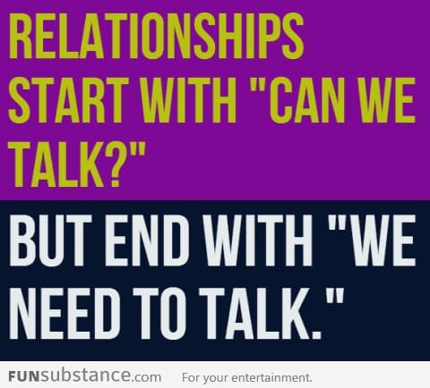 Relationships Start and End With...