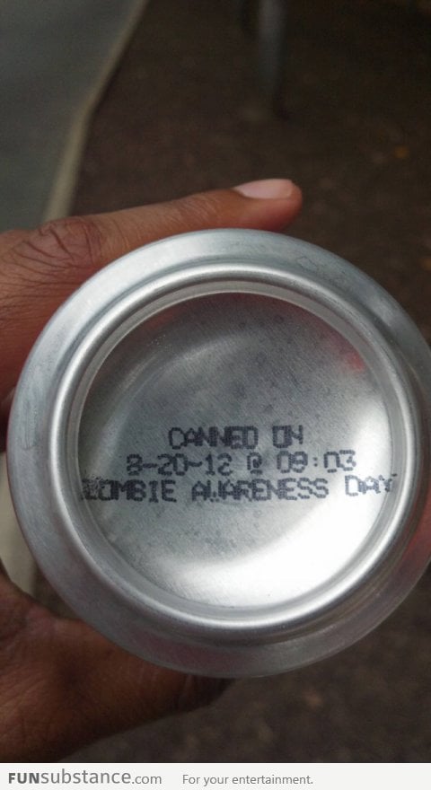 Canned on Zombie Awareness Day