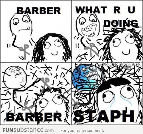 Barber... Wat r u doing... Stahp