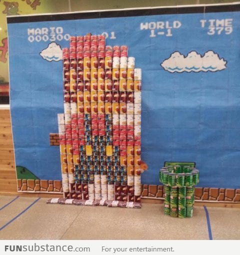 Mario made by cans