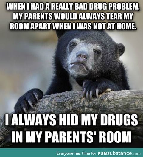 Druggie confession bear