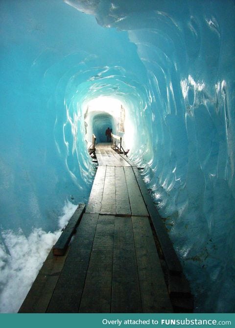 Tunnel through the Rhone Glacier