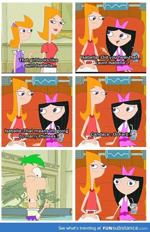 I love how Ferb just goes with it