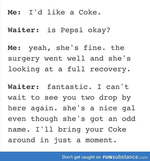 Is Pepsi okay?