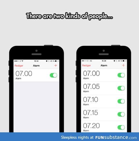 Two kinds of people in the morning