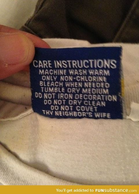 Shirt's three years old, and I noticed what's on the tag early this morning